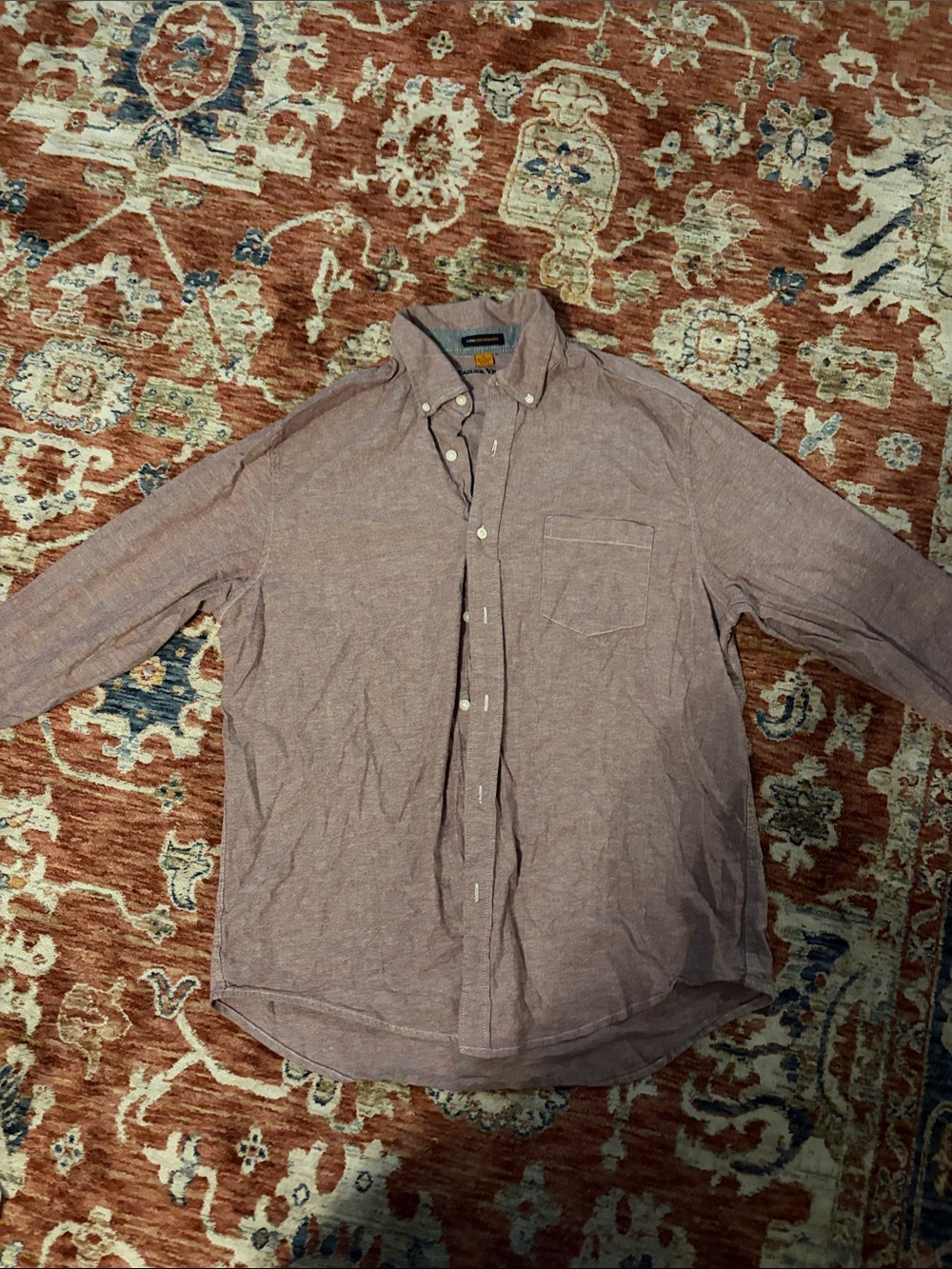Tailor Vintage Heathered Mauve Button-Down Shirt